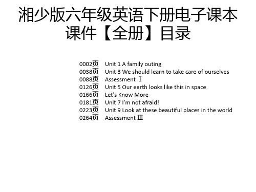 湘少版六年级英语下册电子课本课件【全册】