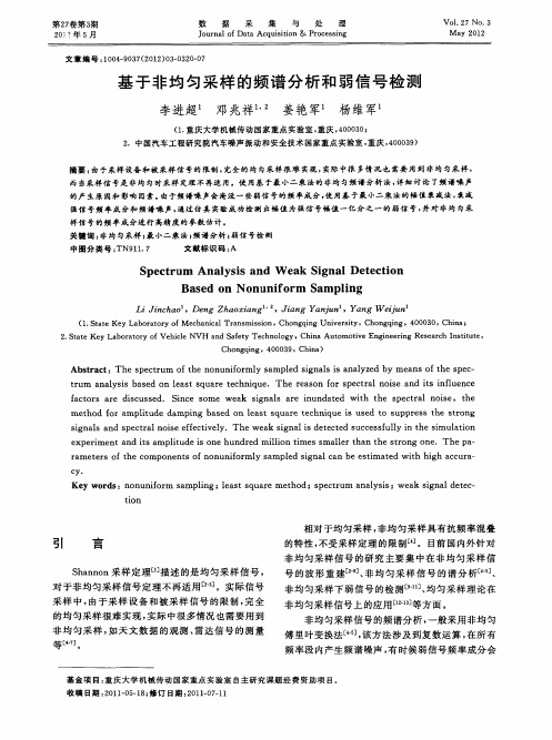 基于非均匀采样的频谱分析和弱信号检测