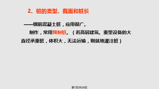 桩基础设计课程设计PPT课件
