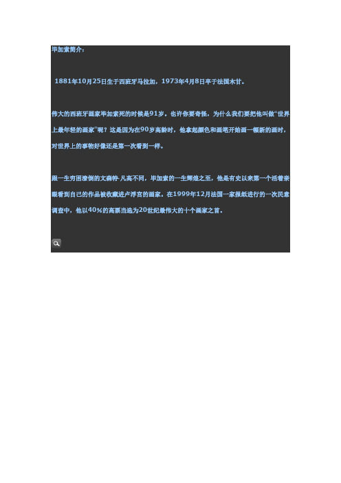 毕加索简介