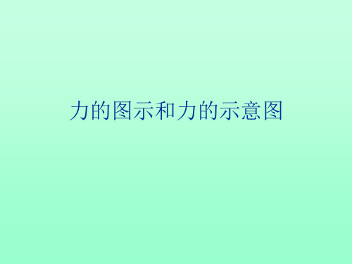 力的图示和力的示意图PPT课件