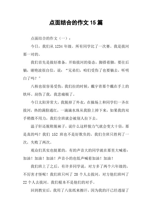 点面结合的作文15篇