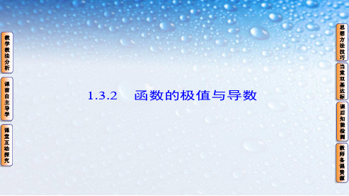 最新人教版高中数学选修第1章1.3.2-函数的极值与导数ppt课件