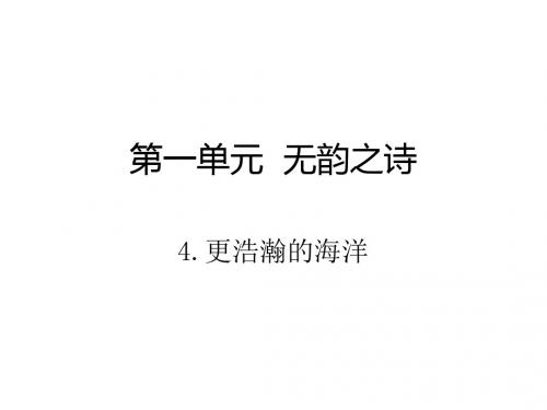 九年级语文(语文版)下册课件：4.更浩瀚的海洋