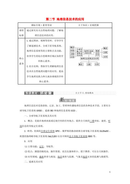 新教材高中地理第四章自然地理实践的基本方法第二节地理信息技术的应用学案中图版必修第一册