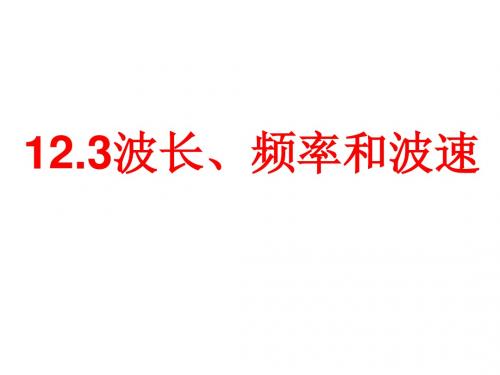 高中物理人教版选修3-4《12.3波长、频率和波速》课件(共23张PPT)