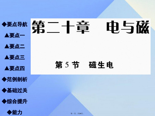 九年级物理全册20.5磁生电教学课件(新版)新人教版