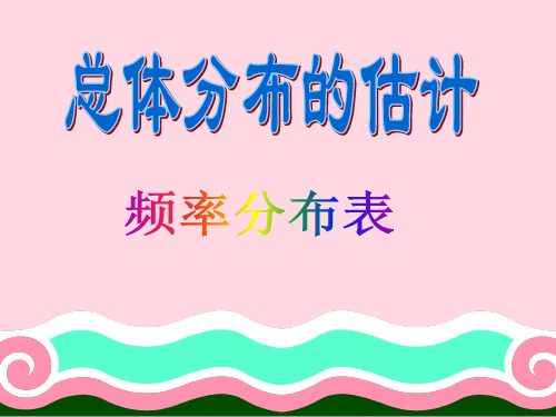 频率分布表