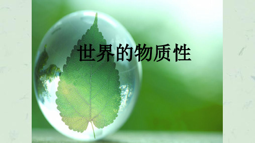 世界是物质的物质是运动的运动是有规律的课件