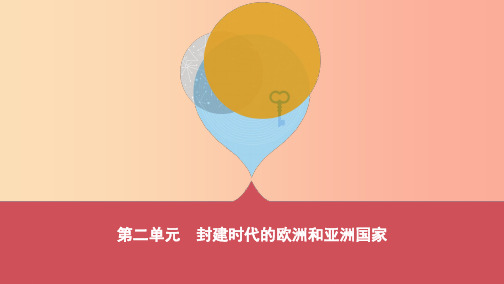 河南省2019年中考历史总复习 第一部分 模块三 世界历史(上)第二单元 封建时代的欧洲和亚洲国家课