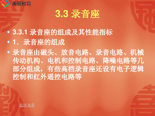 中职教育-《视听技术教程》课件：第3章 专业信号源设备(3)电子工业出版社.ppt