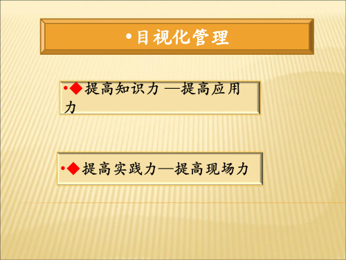 目视化管理培训资料
