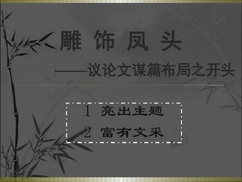 议论文写作之开头 PPT