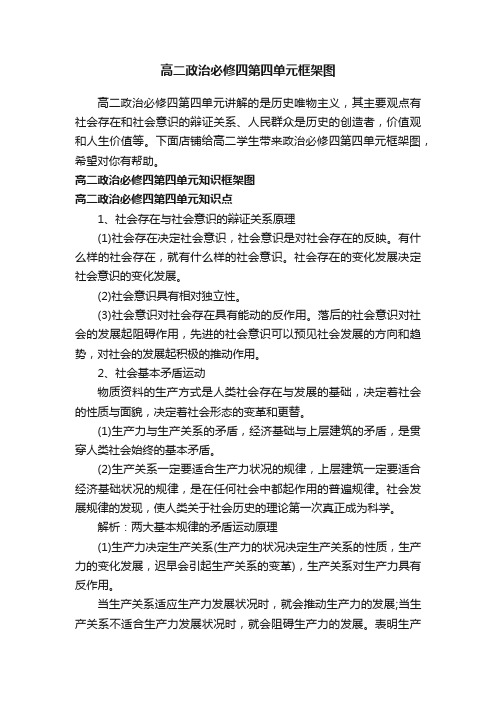 高二政治必修四第四单元框架图