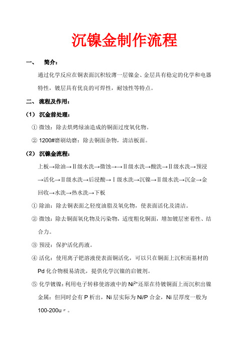 沉镍金制作流程