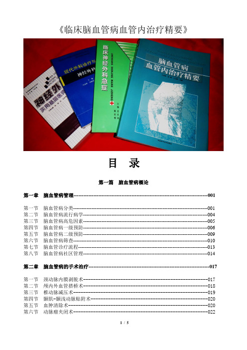 脑血管病血管内治疗精要