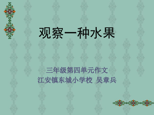 三年级上册作文PPT观察一种水果