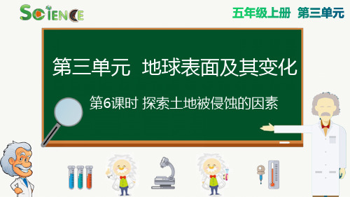 最新五年级上课科学PPT教学课件第3单元第6课时 探索土地被侵蚀的因素