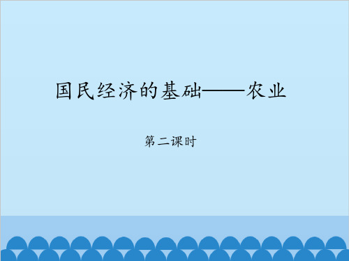 仁爱版八年级上册 地理 课件 4.1国民经济的基础——农业-第二课时(共20张PPT)精品课件