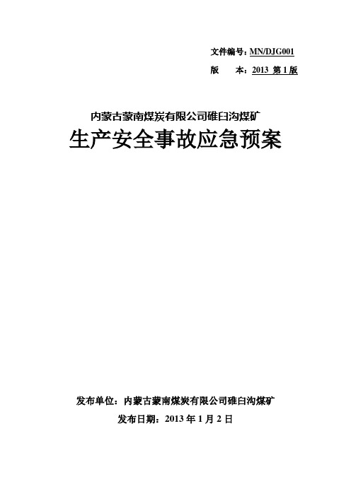 2013应急预案封皮