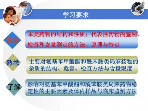 药物分析-对氨基苯甲酸酯和酰苯胺类