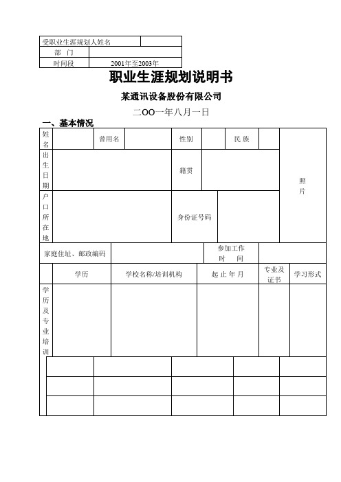 公司职业生涯规划说明书.docx