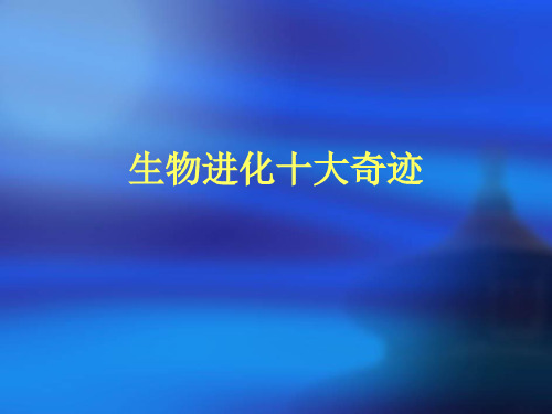 生物进化的十大奇迹