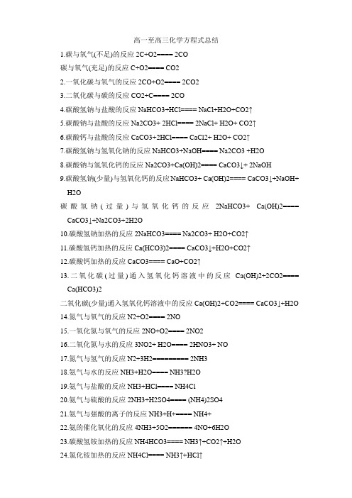 高中化学公式大全 