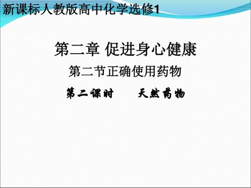 人教版高中化学选修1《二章 促进身心健康  第二节 正确使用药物》公开课课件_32