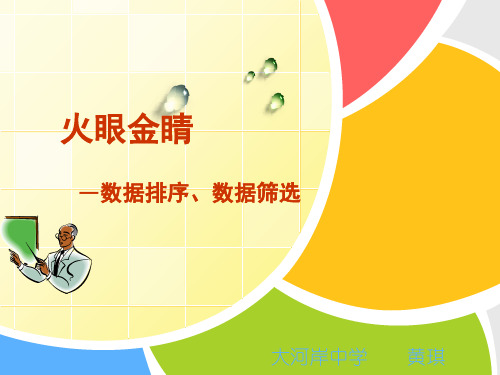火眼晶晶-数据的排序和筛选