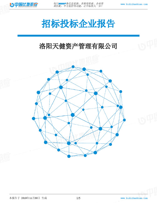洛阳天健资产管理有限公司-招投标数据分析报告