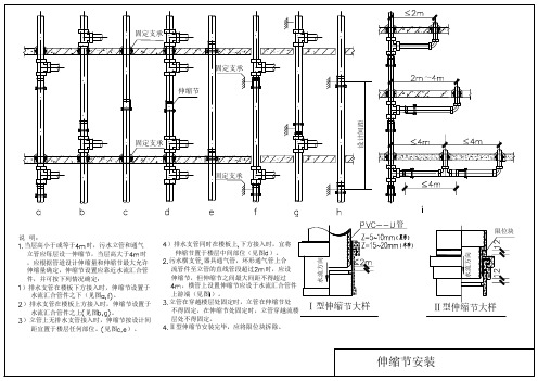 民用及工业建筑PVC-U伸缩节安装详图