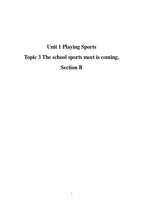 新科普版八年级英语上册《Topic 3 The school sports meet is coming.  Section B》优质课教案_15