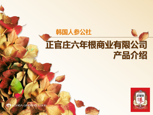 正官庄产品介绍