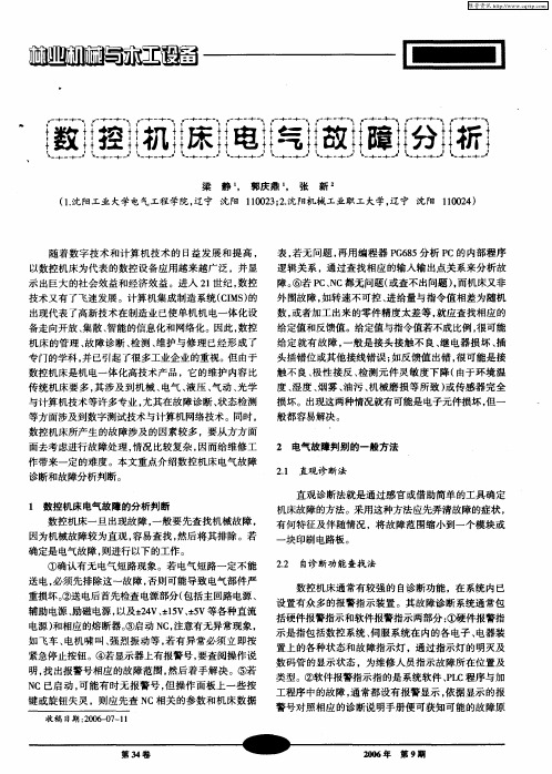 数控机床电气故障分析