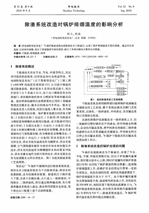 除渣系统改造对锅炉排烟温度的影响分析
