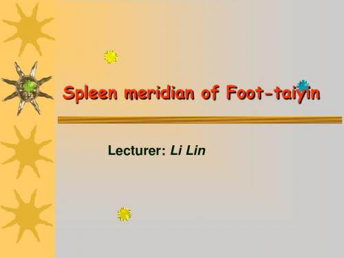 脾经spleen meridian of foot-taiyin