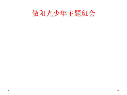 做阳光少年主题班会