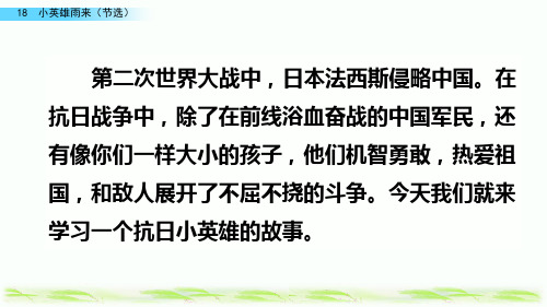18-小英雄雨来PPT课件
