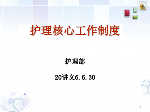 护理核心制度培训课件