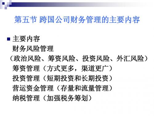跨国公司复习