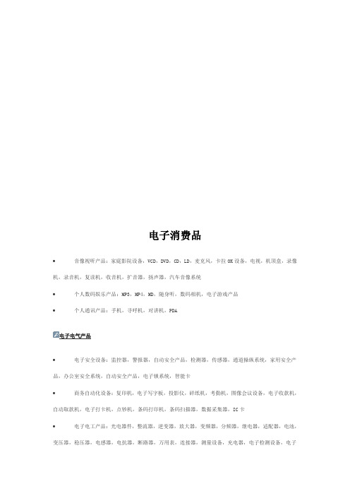 电子消费品