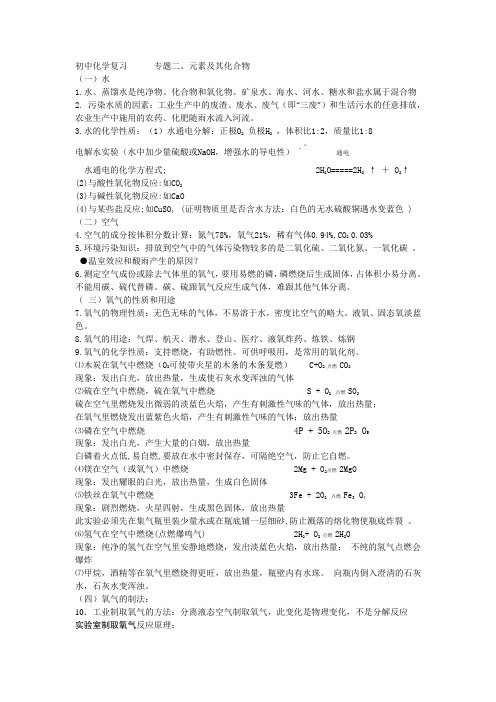 元素化合物知识
