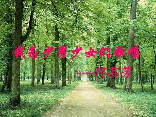 我为少男少女们歌唱