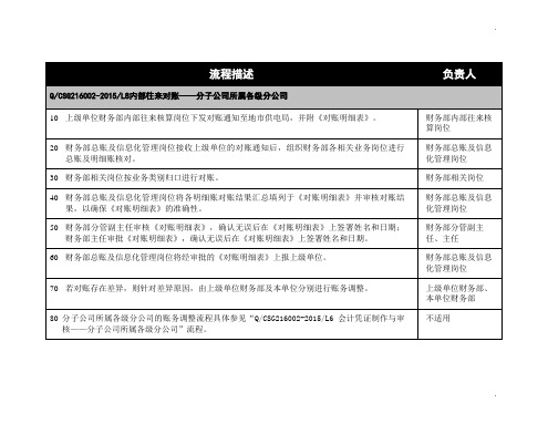 Q CSG216002-2015 L8内部往来对账——分子公司所属各级分公司