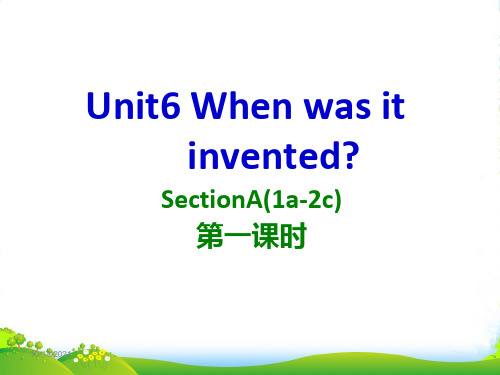 人教版九年级英语Unit6SectionA(1a-1c)(36张)