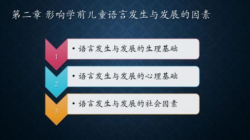 影响学前儿童语言发生与发展的因素