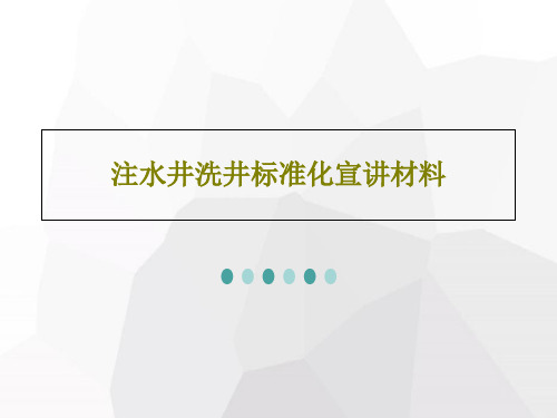 注水井洗井标准化宣讲材料67页PPT