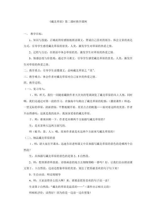 藏北草原课例