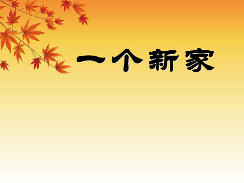 《一个新家》PPT课件三